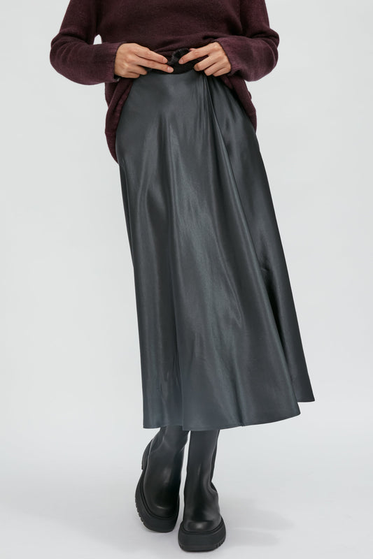 MAX MARA LEISURE Coimbra Skirt in Medium Grey
