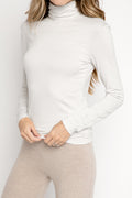 MAX MARA LEISURE Dede Turtleneck Top in Beige
