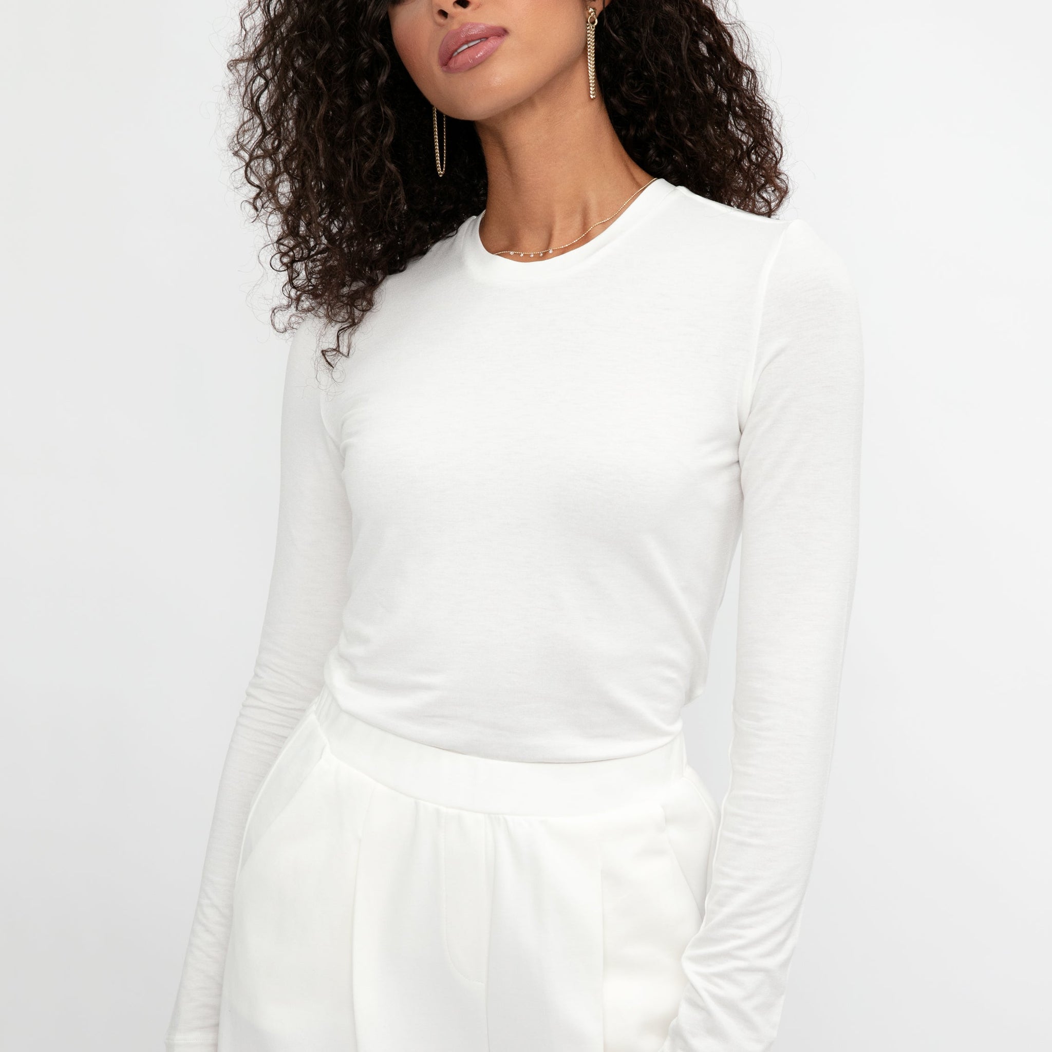 MAX MARA LEISURE Livigno Long Sleeve T-Shirt in White