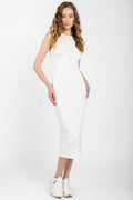 MAX MARA LEISURE Mammola Sleeveless Knit Dress in White