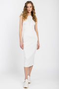 MAX MARA LEISURE Mammola Sleeveless Knit Dress in White