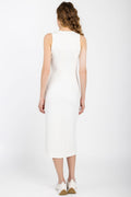 MAX MARA LEISURE Mammola Sleeveless Knit Dress in White