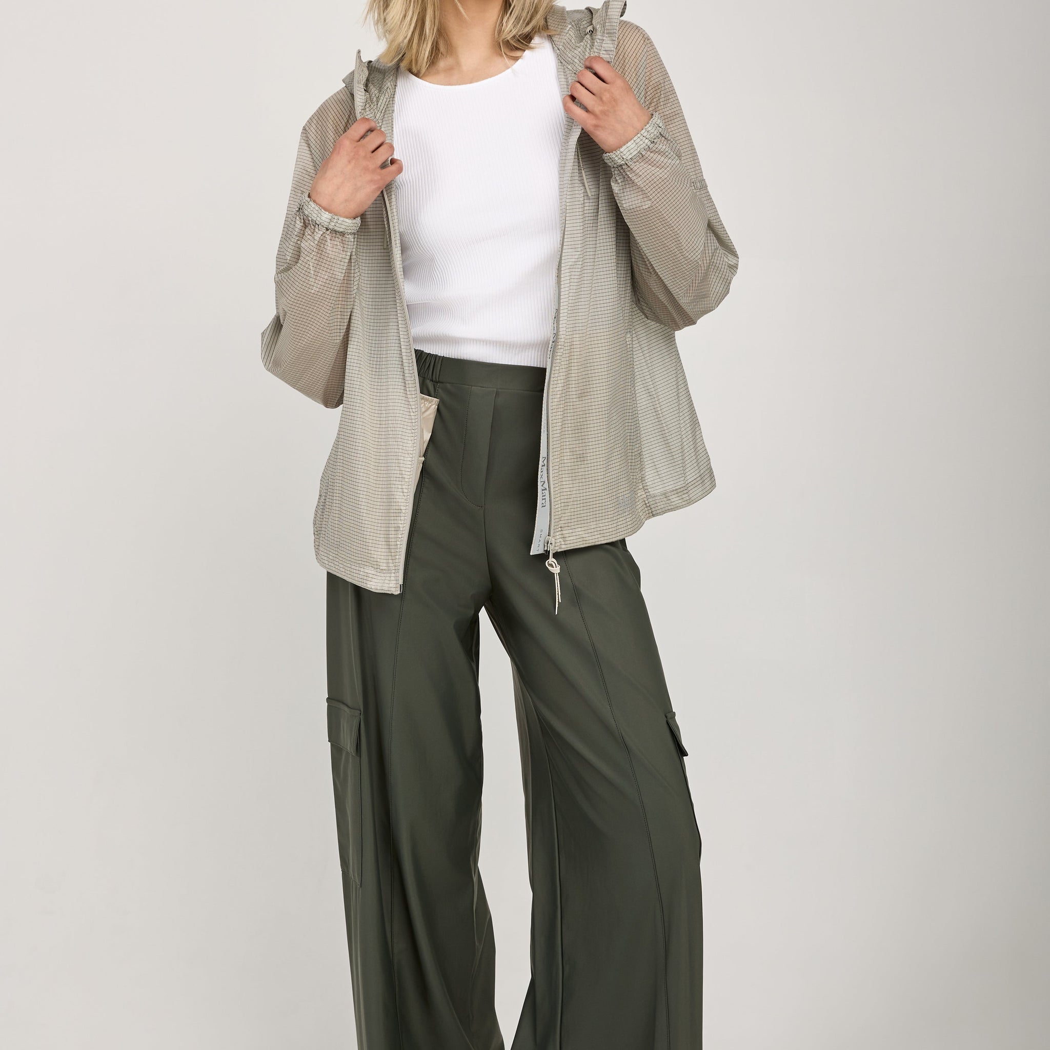 MAX MARA LEISURE Mendoza Rain Jacket in Stone