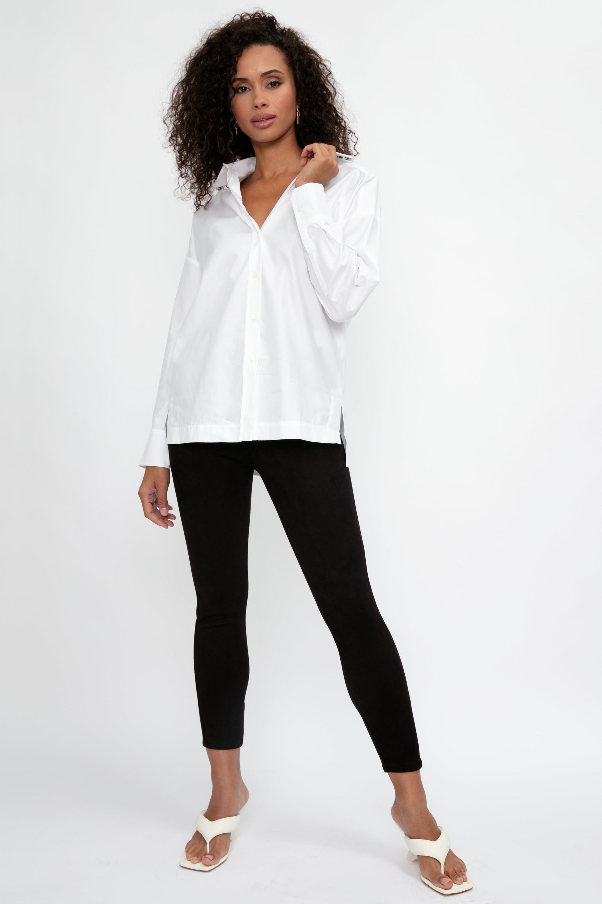 MAX MARA LEISURE Rispoli Cotton Shirt in White