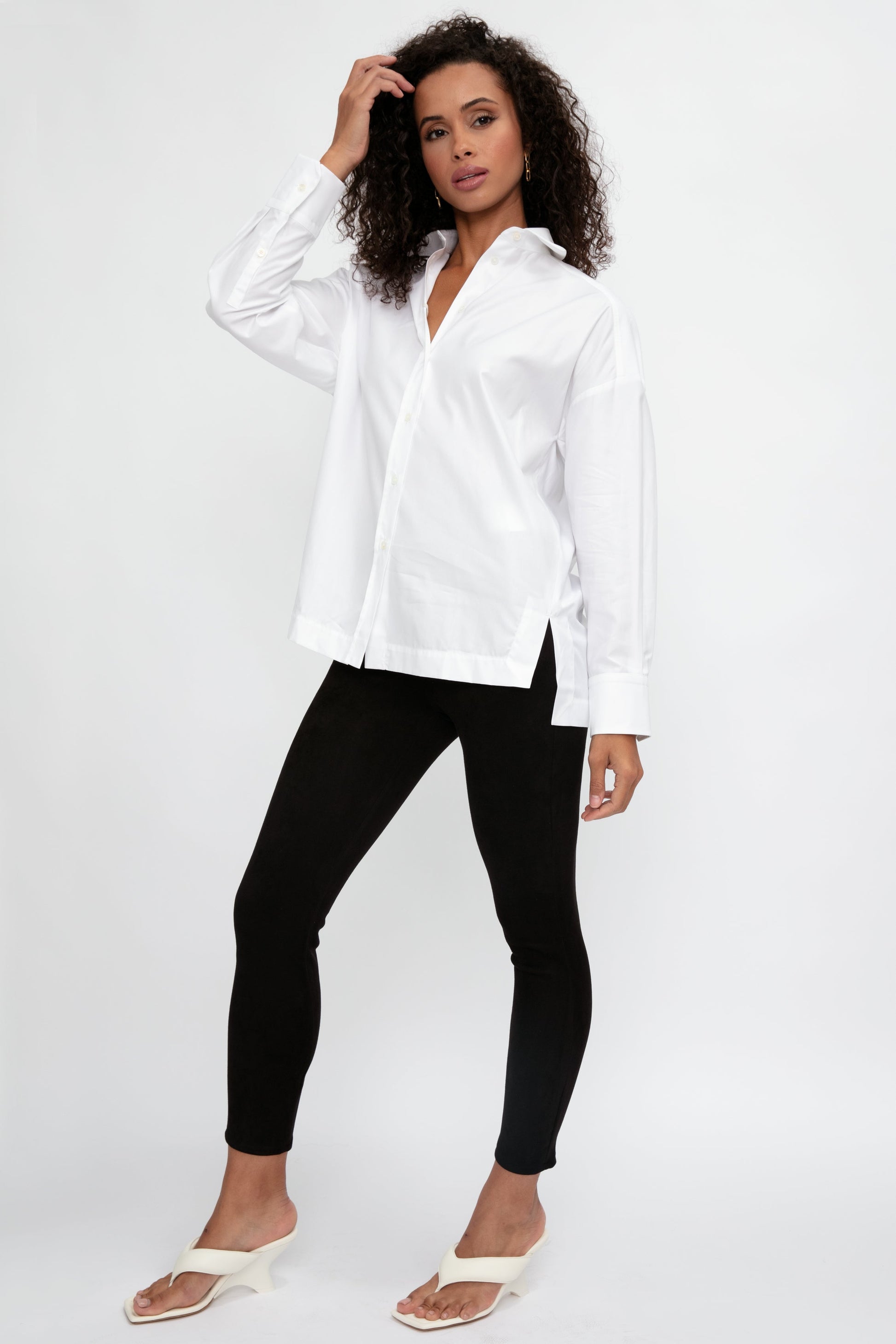 MAX MARA LEISURE Rispoli Cotton Shirt in White