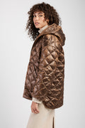 MAX MARA THE CUBE Spacefe Quilted Reversible Jacket in Gold