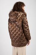 MAX MARA THE CUBE Spacefe Quilted Reversible Jacket in Gold