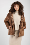 MAX MARA THE CUBE Spacefe Quilted Reversible Jacket in Gold