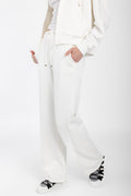 MAX MARA LEISURE Ultra Drawstring Fleece Pant in White