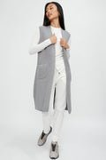MAX MARA LEISURE Uruguay Knitted Waistcoat in Medium Grey