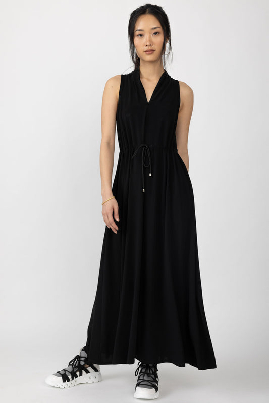 MAX MARA LEISURE Zitto Knit Jersey Dress in Black