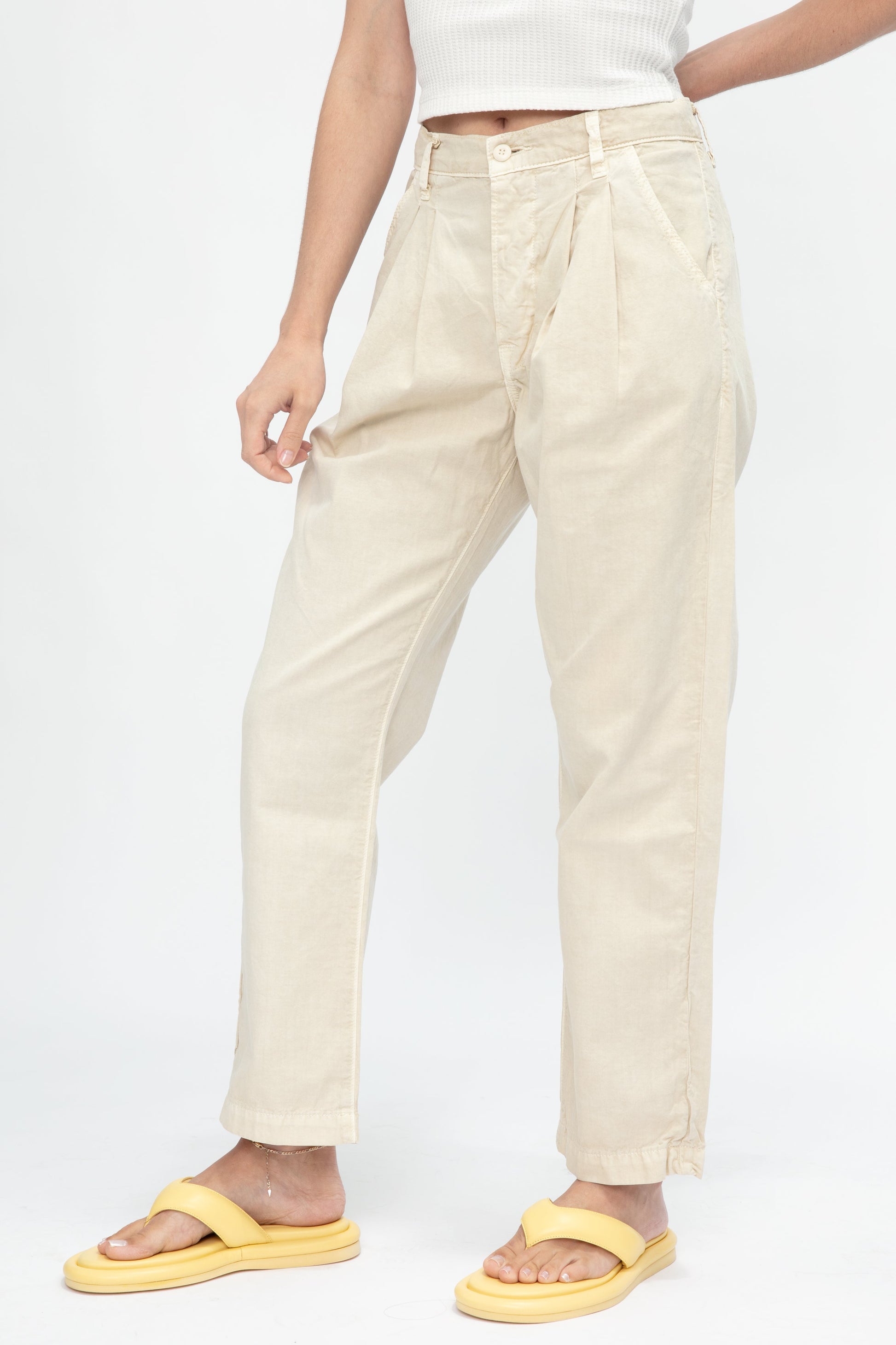 NSF Hayden Pleated Pant in Pigment Flour