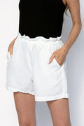 NSF Joey Elastic Waist Easy Short in White