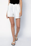 NSF Joey Elastic Waist Easy Short in White