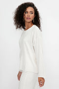 NSF Long Sleeve Loffler Tee in Soft White