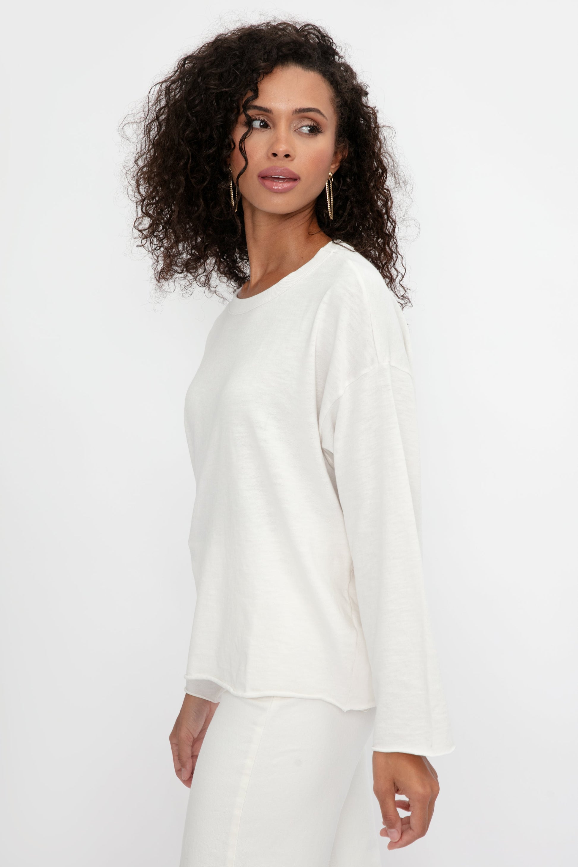 NSF Long Sleeve Loffler Tee in Soft White