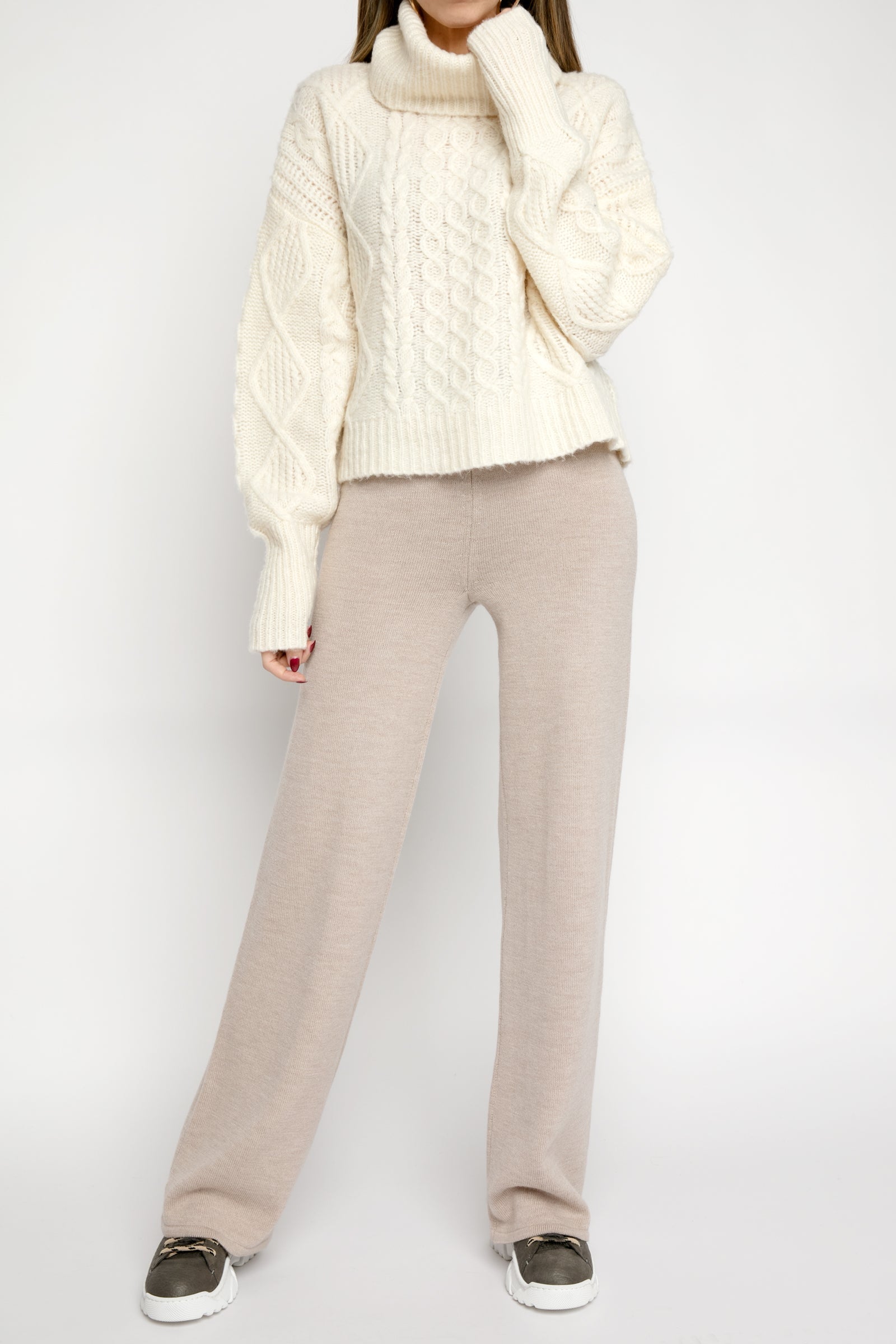 NSF Rosae Turtleneck Pullover in Ivory