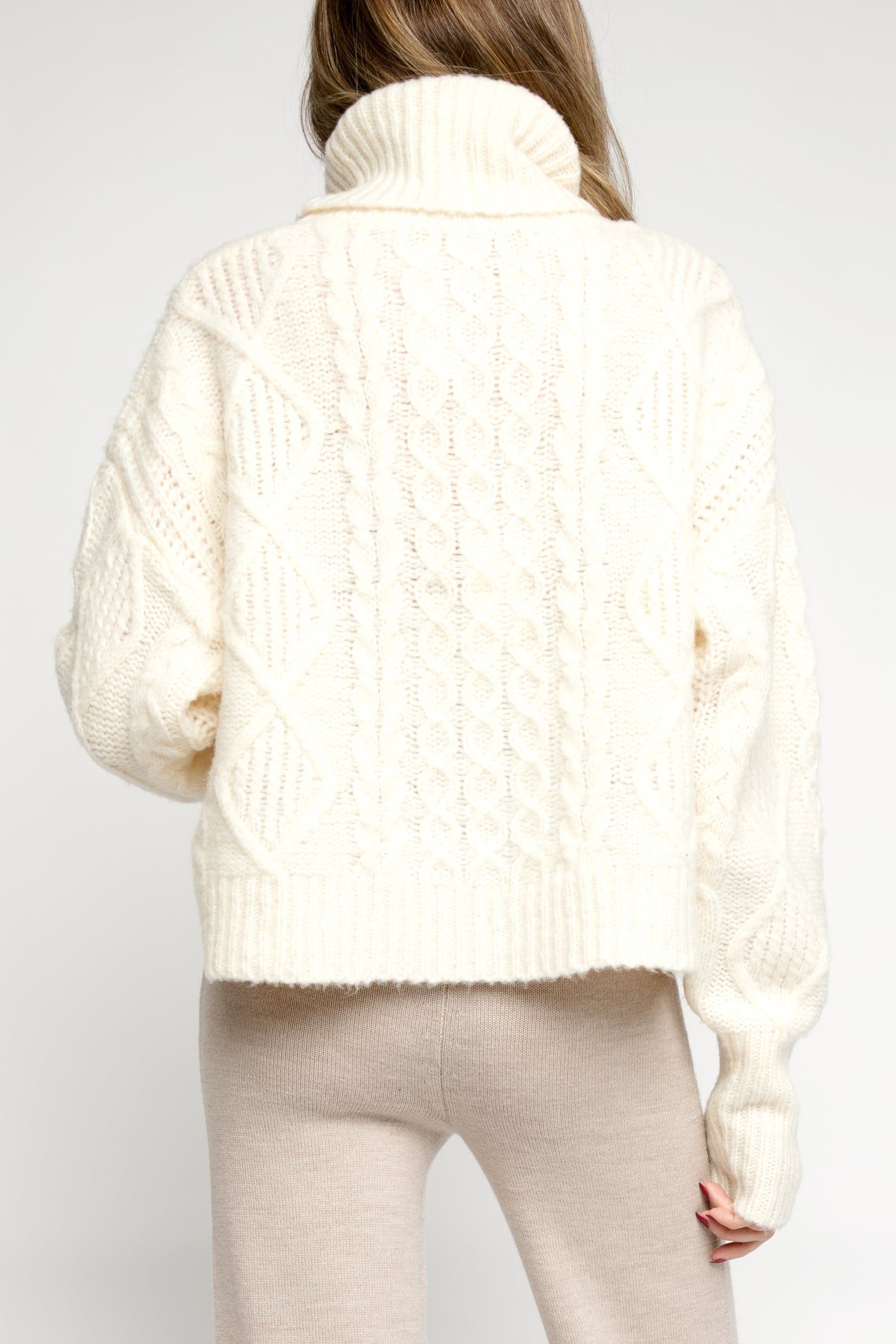 NSF Rosae Turtleneck Pullover in Ivory