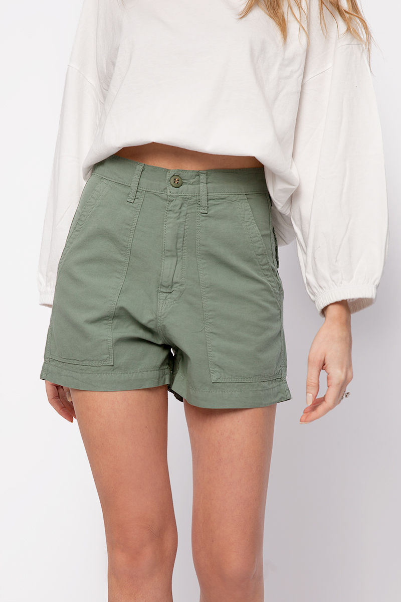 NSF Sabine High Waisted Short in Sulpher Stone