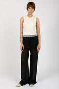 ANDREA YA'AQOV Sheer Pant with Boxer in Nero