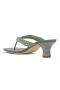 PARIS TEXAS Portofino Thong Mule in Agave Militaire
