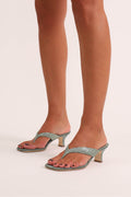 PARIS TEXAS Portofino Thong Mule in Agave Militaire