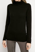 PAYCHI GUH Cozy Luxe Funnel Sweater in Black