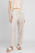 PESERICO Cotton Poplin Pant in Sesame Beige