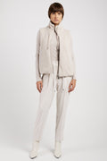 PESERICO Reversible Padded Vest in Marble Dust