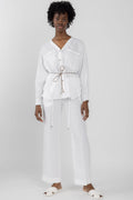 PESERICO Linen Shirt in Optical White