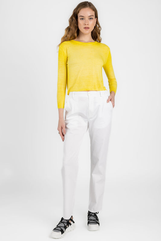 PRIVATE 0204 Cotton Trouser Pant in White