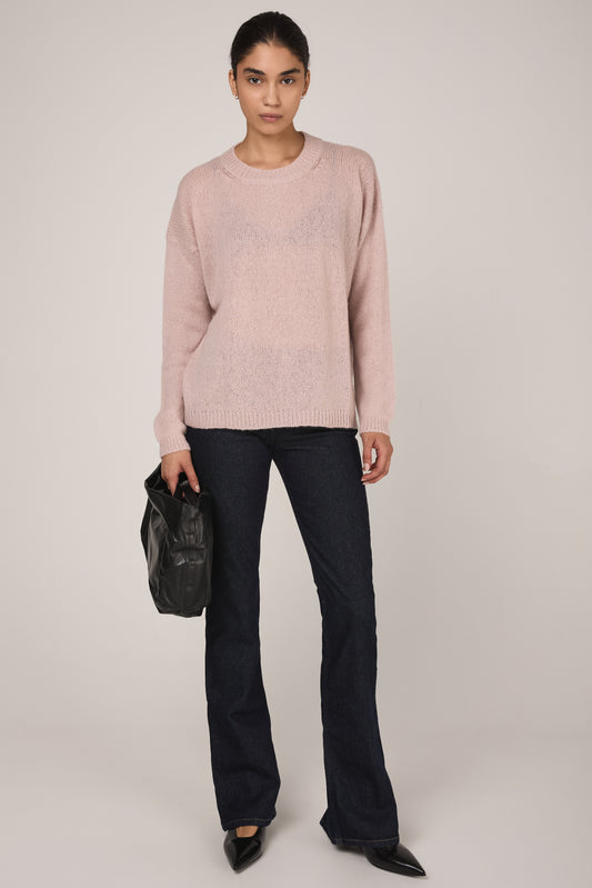 PRIVATE 0204 Cashmere Silk Oversized Pullover in Rose