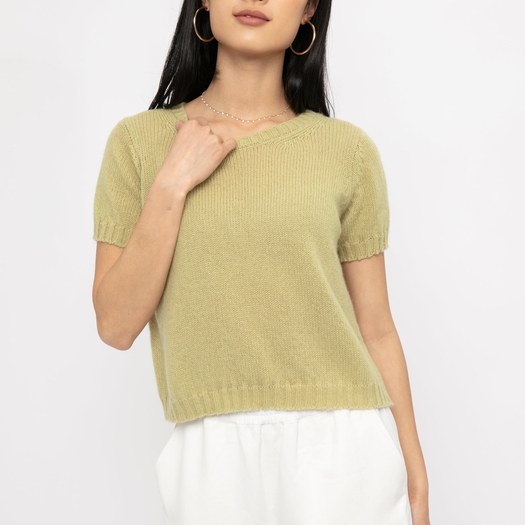 PRIVATE 0204 Cashmere Top in Kiwi