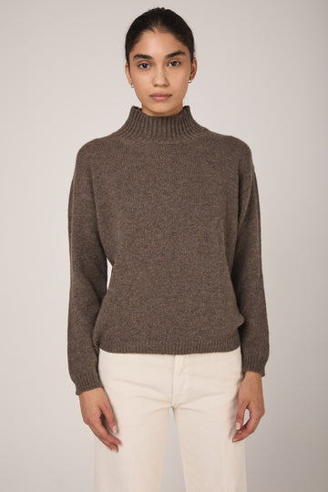 Cashmere Turtleneck Sweater in Koff Melange