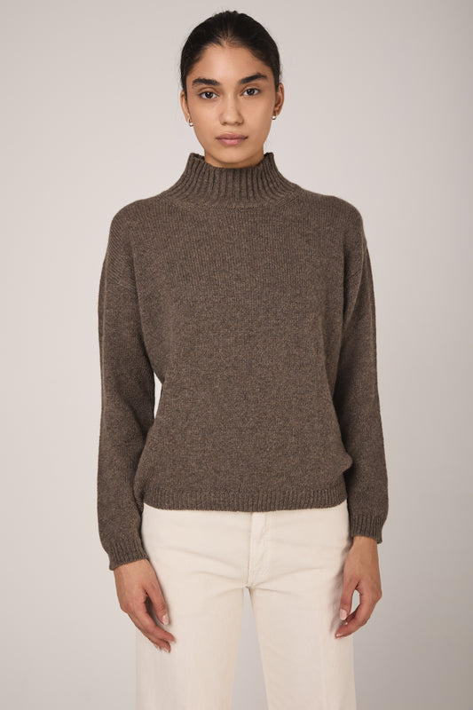PRIVATE 0204 Cashmere Turtleneck Sweater in Koff Melange