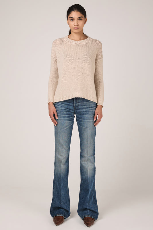 Cashmere Volume Pullover in Latte