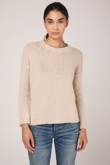 Cashmere Volume Pullover in Latte