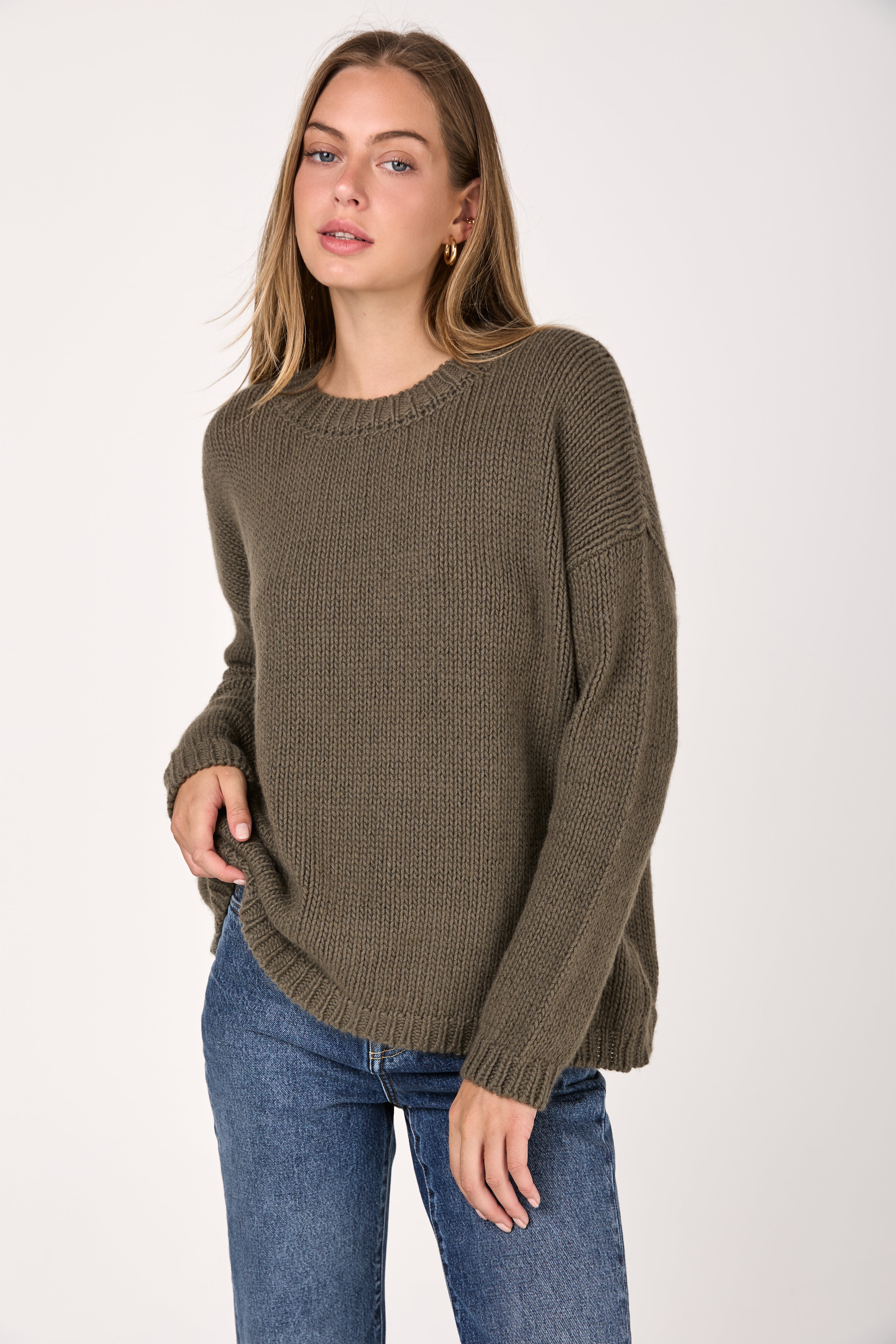 Cashmere Volume Pullover in Ollie