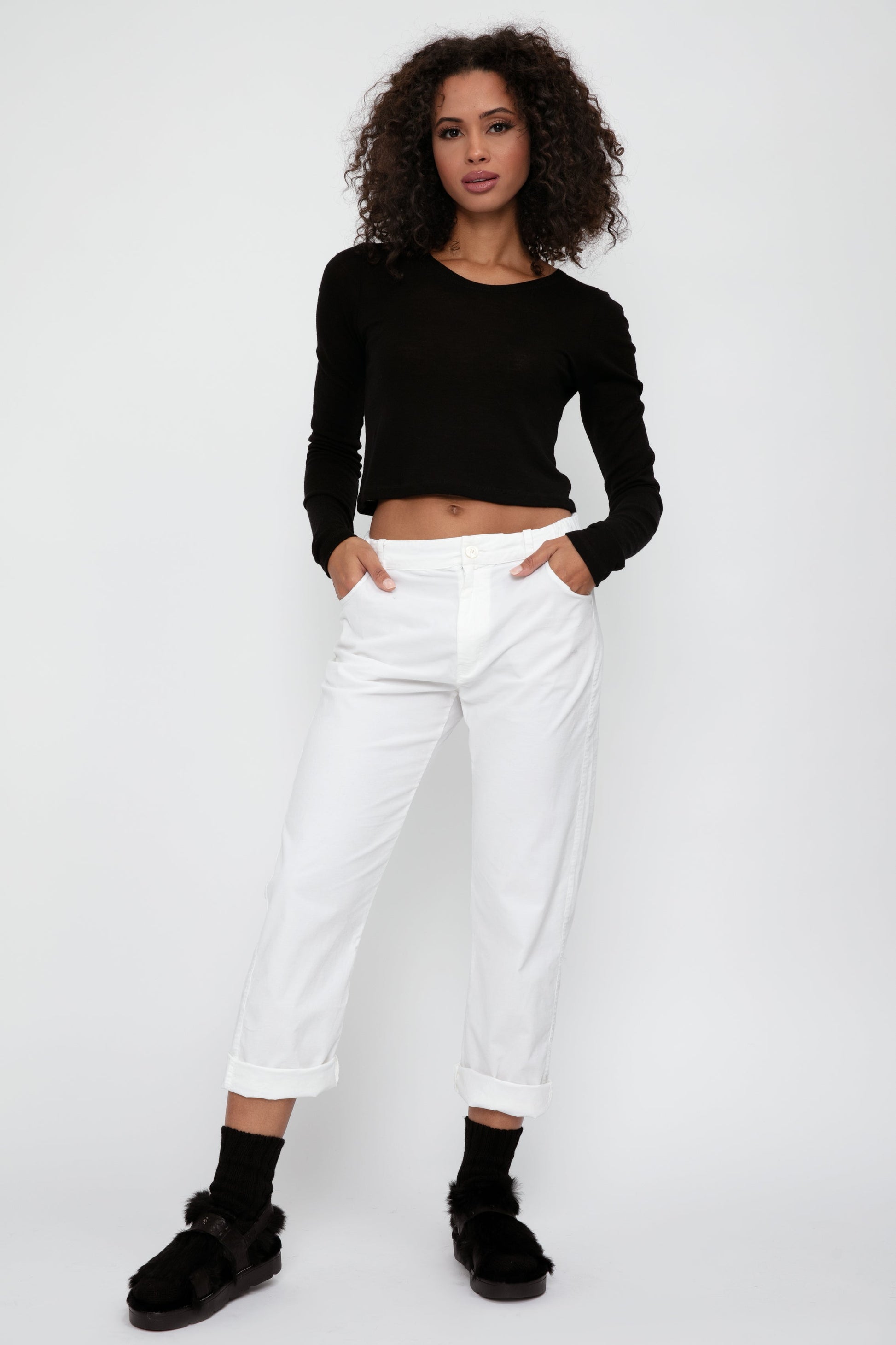 PRIVATE 0204 Cotton Corduroy Trouser in White