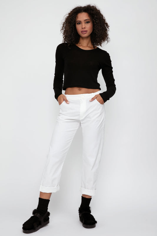 PRIVATE 0204 Cotton Corduroy Trouser in White