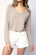 PRIVATE 0204 Cotton Silk Cashmere Sweater in Wheat