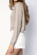 PRIVATE 0204 Cotton Silk Cashmere Sweater in Wheat