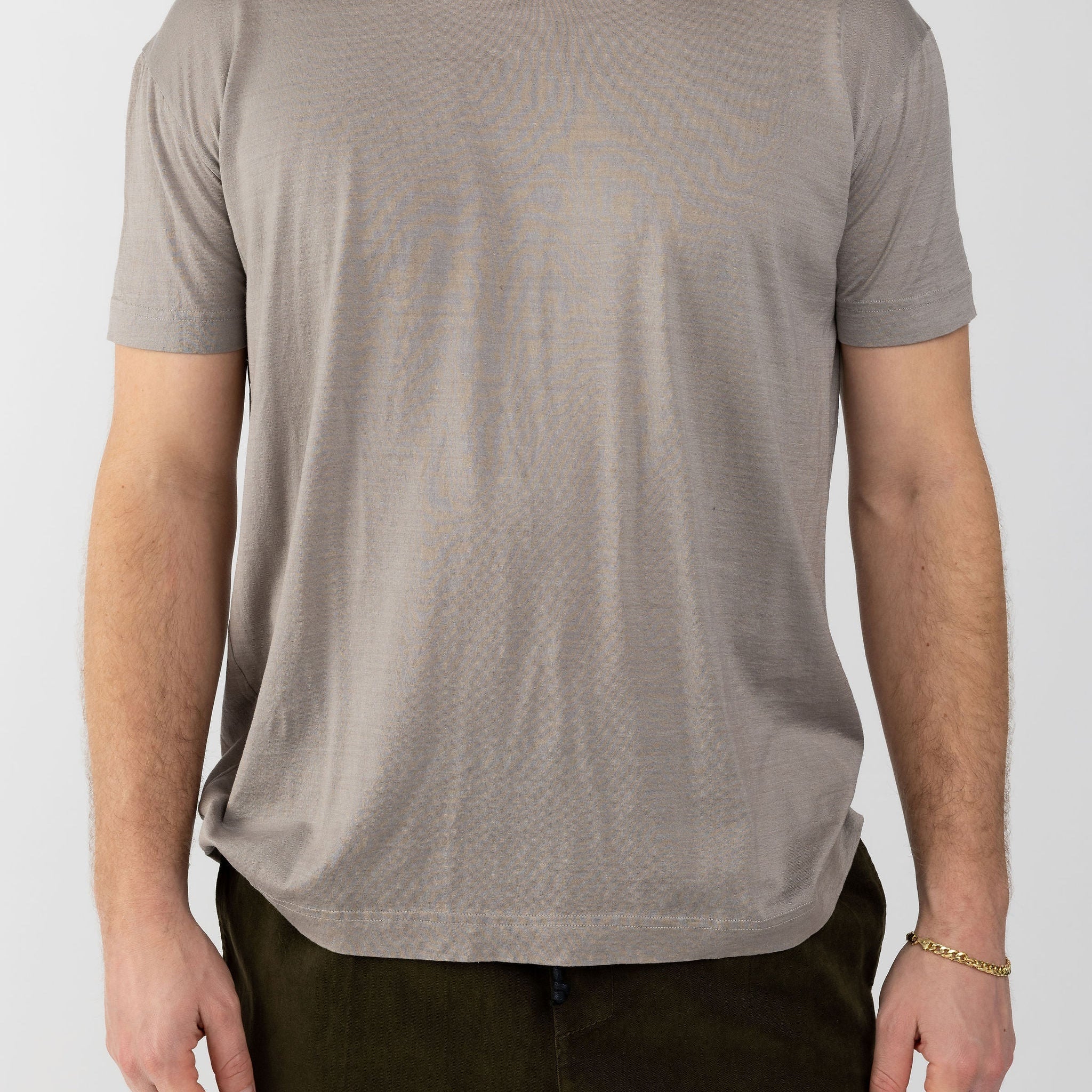 PRIVATE 0204 Cotton T-Shirt in Greige
