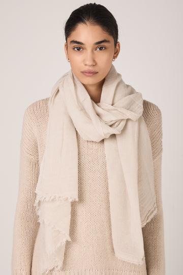Net Cashmere Scarf in Latte