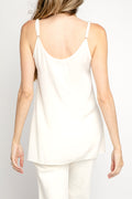 PRIVATE 0204 Silk Camisole Top in Winter White