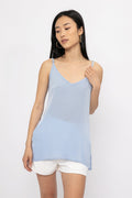 PRIVATE 0204 Silk Camisole in Ciel Blue
