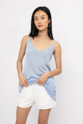 PRIVATE 0204 Silk Camisole in Ciel Blue