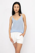 PRIVATE 0204 Silk Camisole in Ciel Blue
