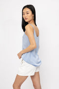PRIVATE 0204 Silk Camisole in Ciel Blue