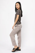 PRIVATE 0204 Silk Crop Pant in Greige